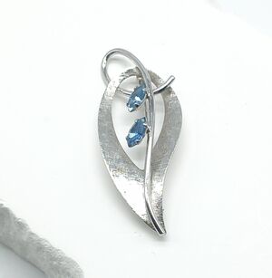 Vintage Sterling Silver VanDell Rhinestone Brooch
